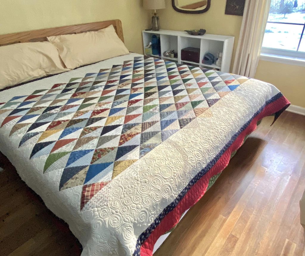 Quilt shown on California King bed